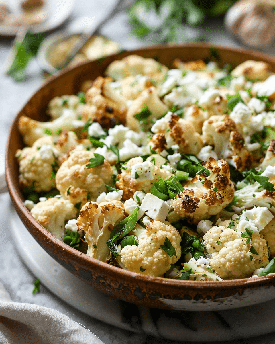 Cauliflower Feta Baked Salad
