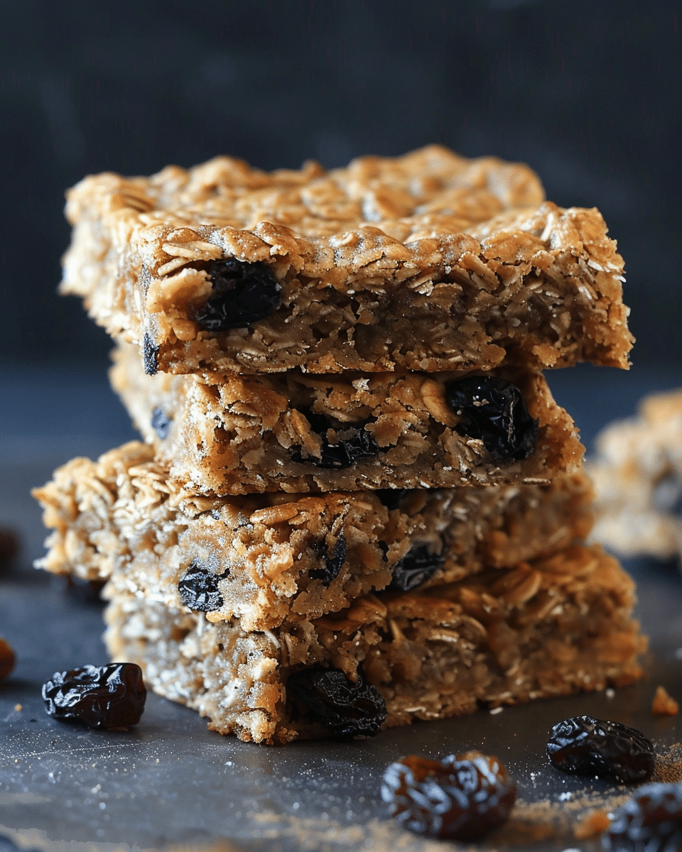 Soft & Chewy Oatmeal Raisin Bars