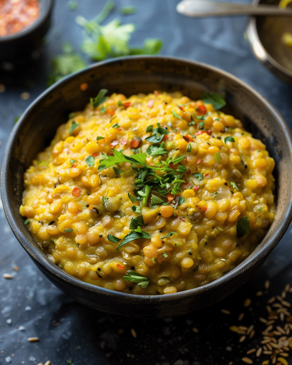 Sprouted Lentils Khichdi - Instant Pot