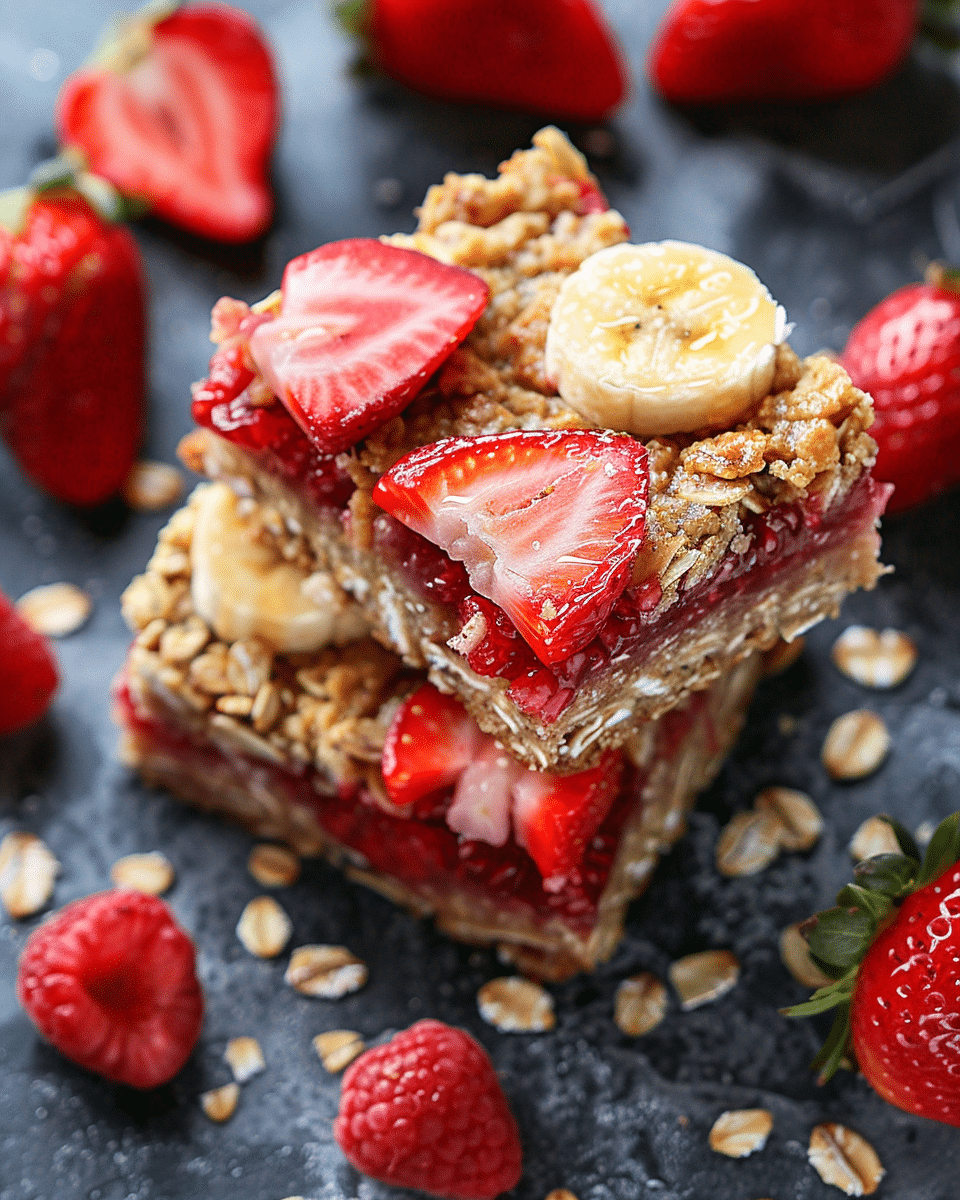 Strawberry Banana Oat Bars