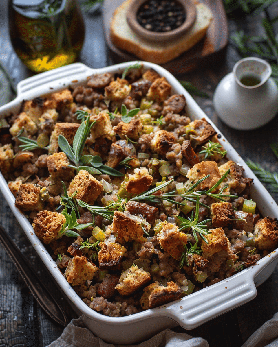 Sausage and Herb Keto Stuffing