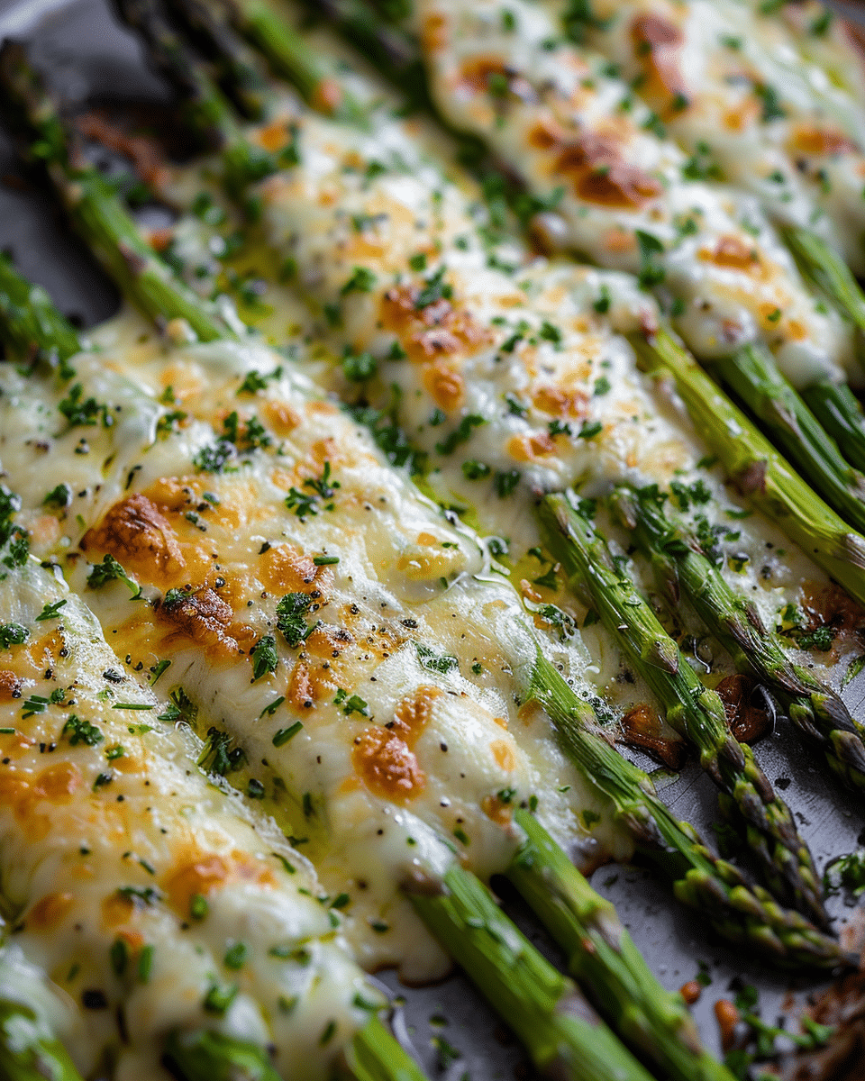 Cheesy Garlic Roasted Asparagus
