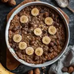 Chocolate Banana Hazelnut Baked Oatmeal