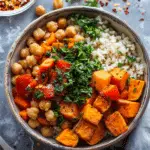 Roasted Sweet Potato and Chickpea Bowls