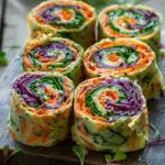 Rainbow Veggie Pinwheels