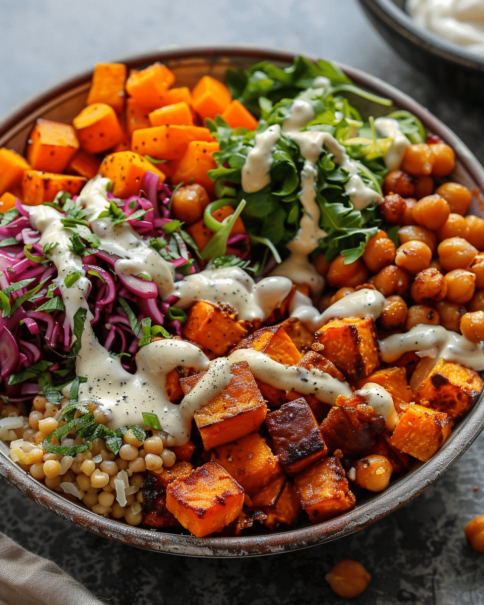 Roasted Sweet Potato and Chickpea Bowls