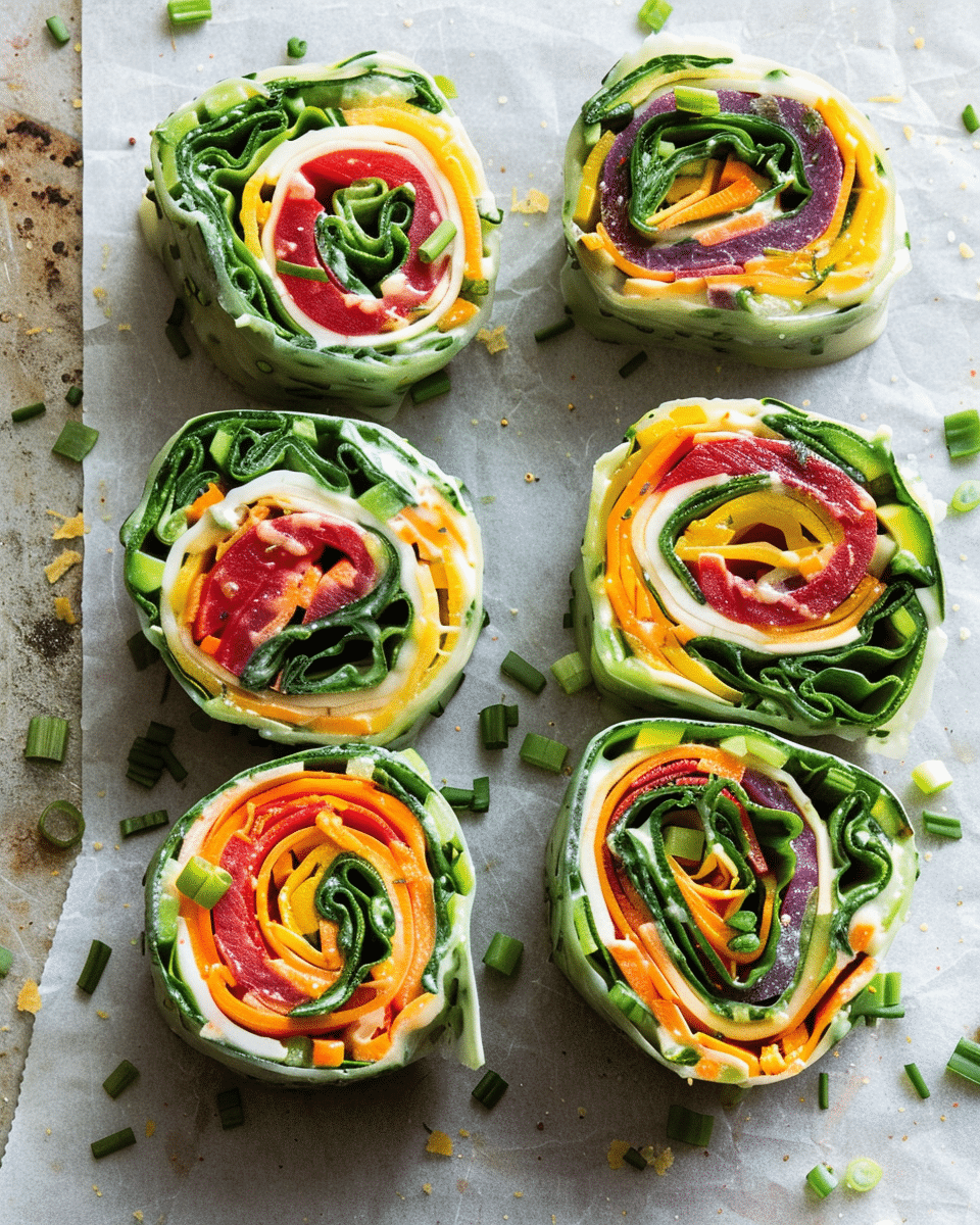 Rainbow Veggie Pinwheels