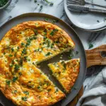 High Protein Roasted Shallot Cheddar Frittata