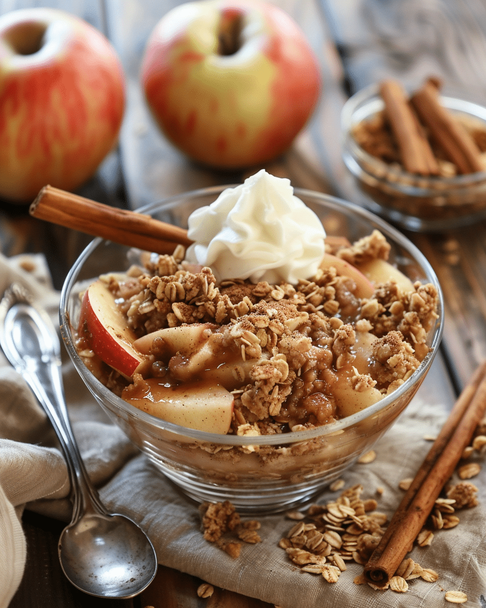 Cinnamon Apple Crisp without Oats