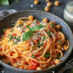 Creamy Tomato Chickpea Pasta