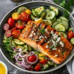 Greek Salmon Salad Bowls