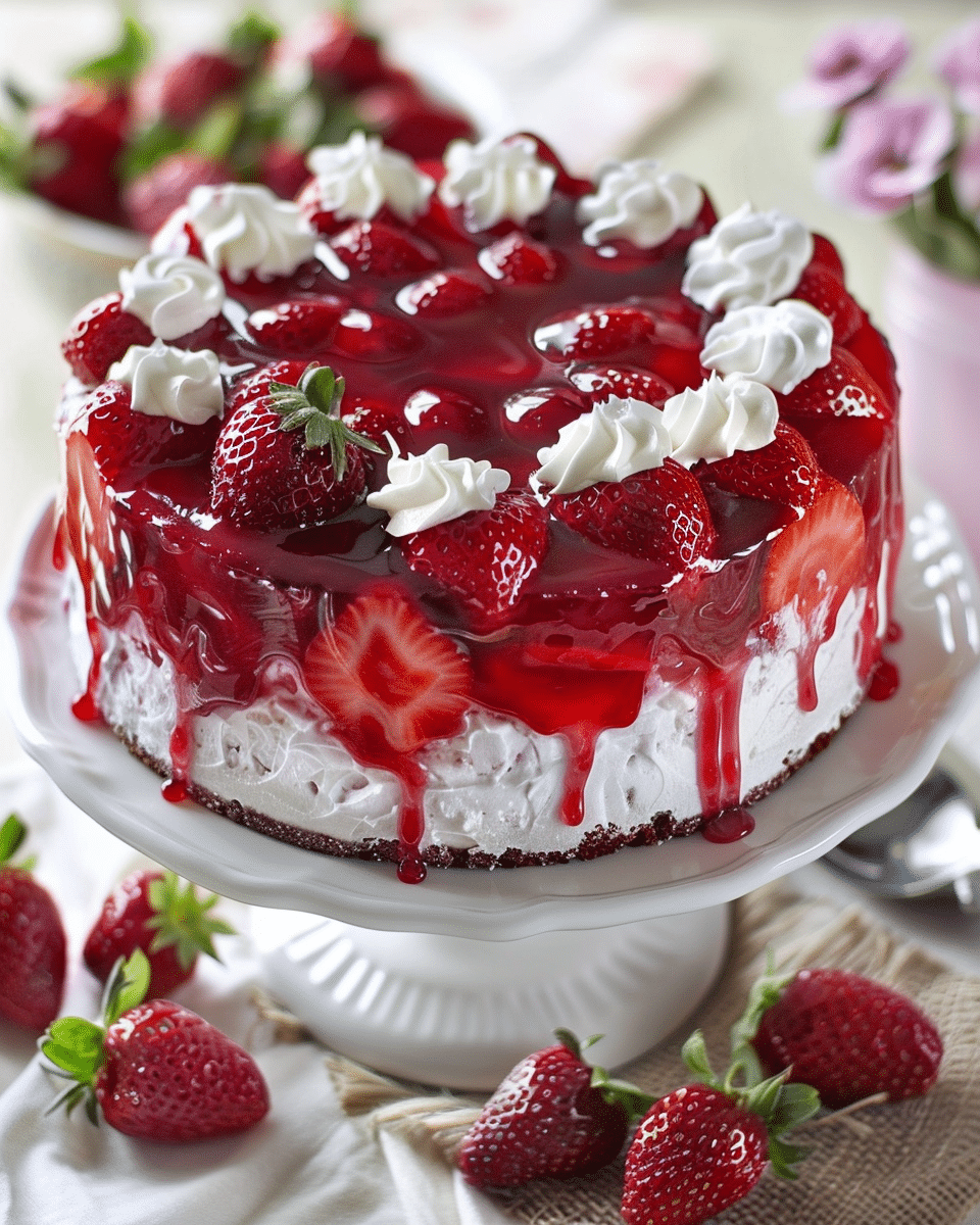 Strawberry Jello Poke Cake