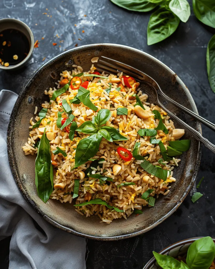 Thai Basil Fried Rice Recipe | Yum Family Recipes