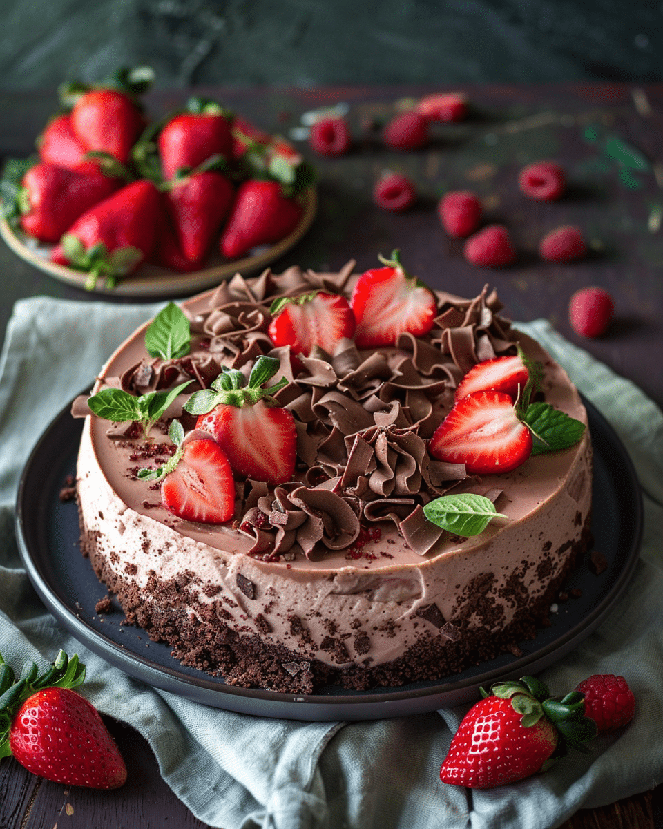 Strawberry Nutella Cheesecake