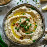 Creamy Roasted Garlic Scape White Bean Dip