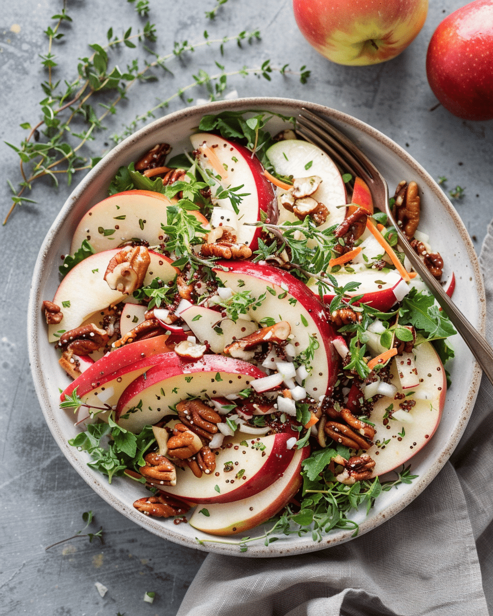 Honeycrisp Apple Salad with Maple Thyme Vinaigrette