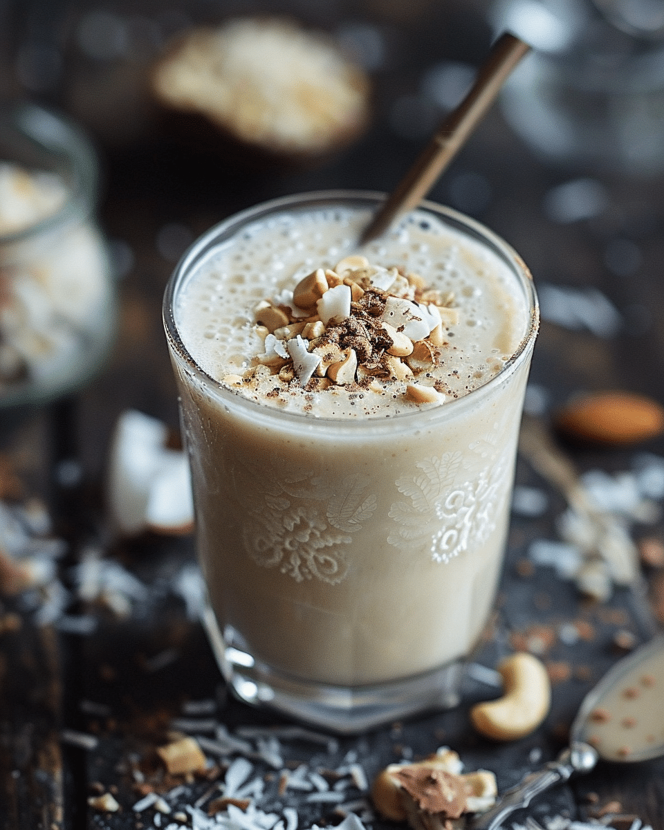 White Chocolate Coconut Cashew Hot Smoothie