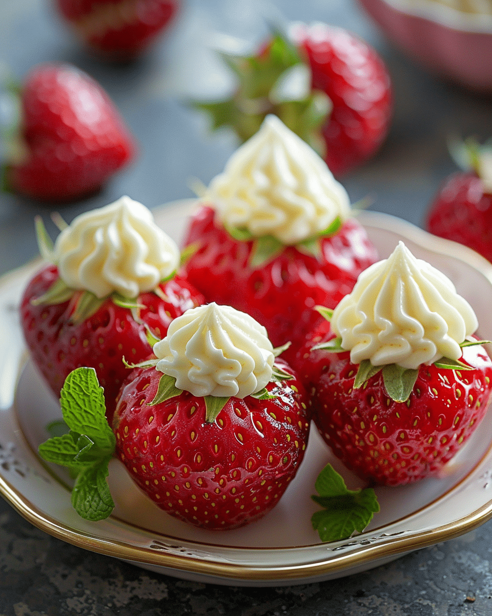 Cheesecake Stuffed Strawberries