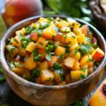 Fresh Zesty Peach Salsa Recipe with Jalapeño and Cilantro