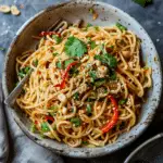 Peanut Butter Noodles with Garlic and Chilli