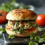 Cilantro Lime Chicken Burgers