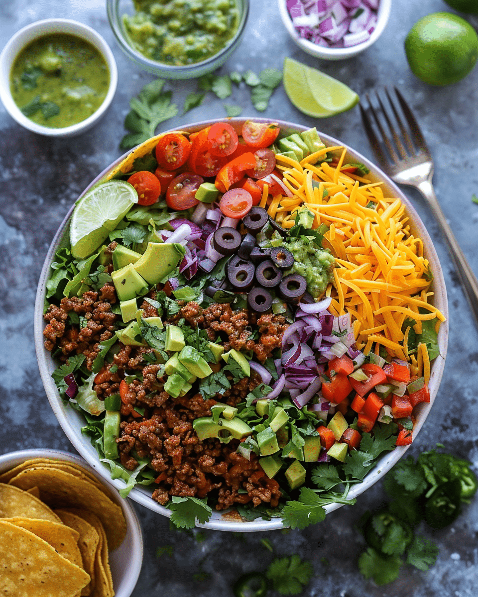 Classic Taco Salad with Zippy Cilantro Dressing