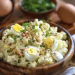 Creamy Classic American Potato Salad Recipe with Hard Boiled Eggs