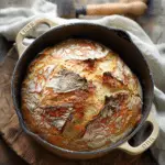 Crusty No-Knead Bread Baked in a Dutch Oven