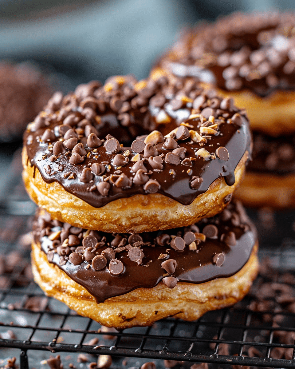 Air Fried Chocolate Hazelnut Filled Donuts