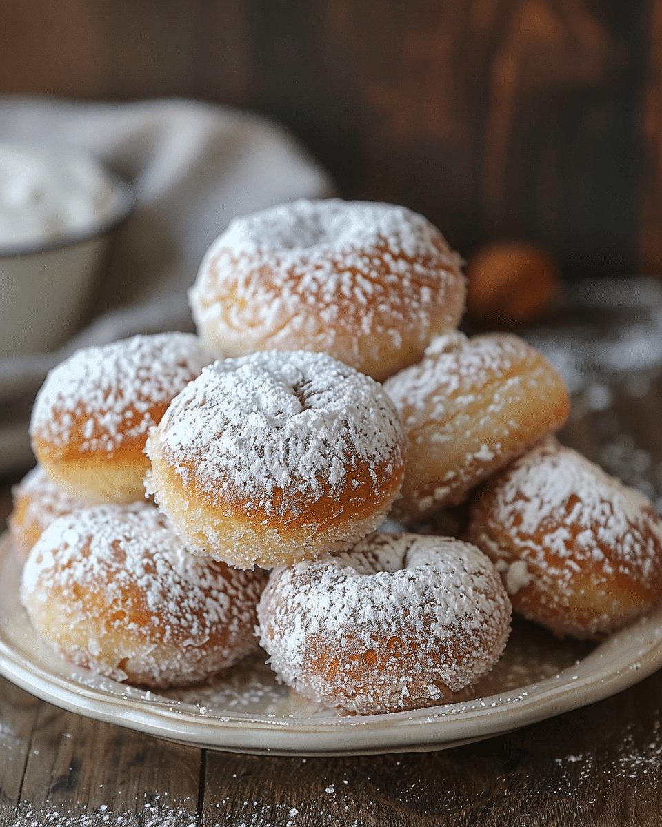 Italian Bomboloni With Cream Filling