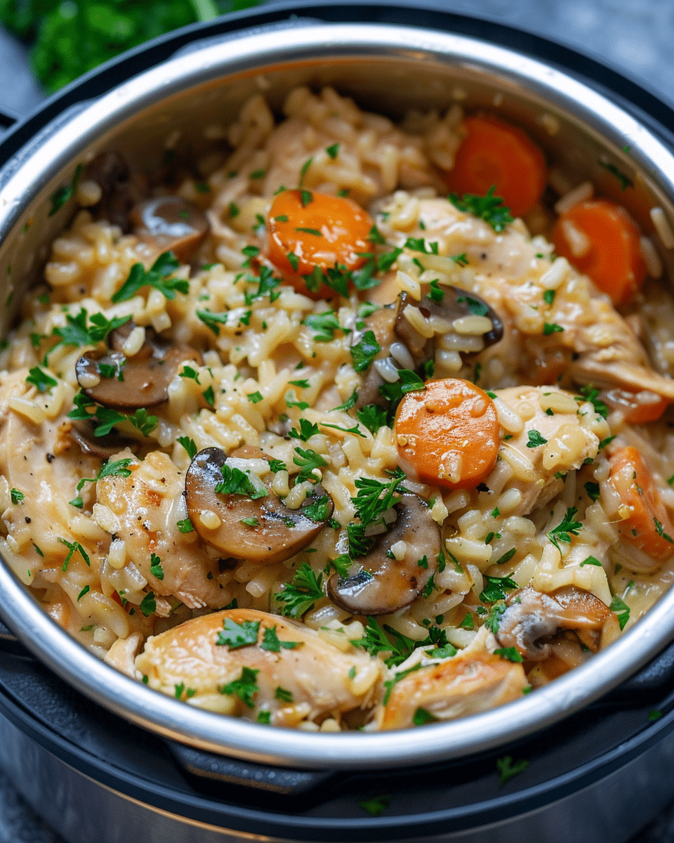 Instant Pot Cheesy Chicken and Rice