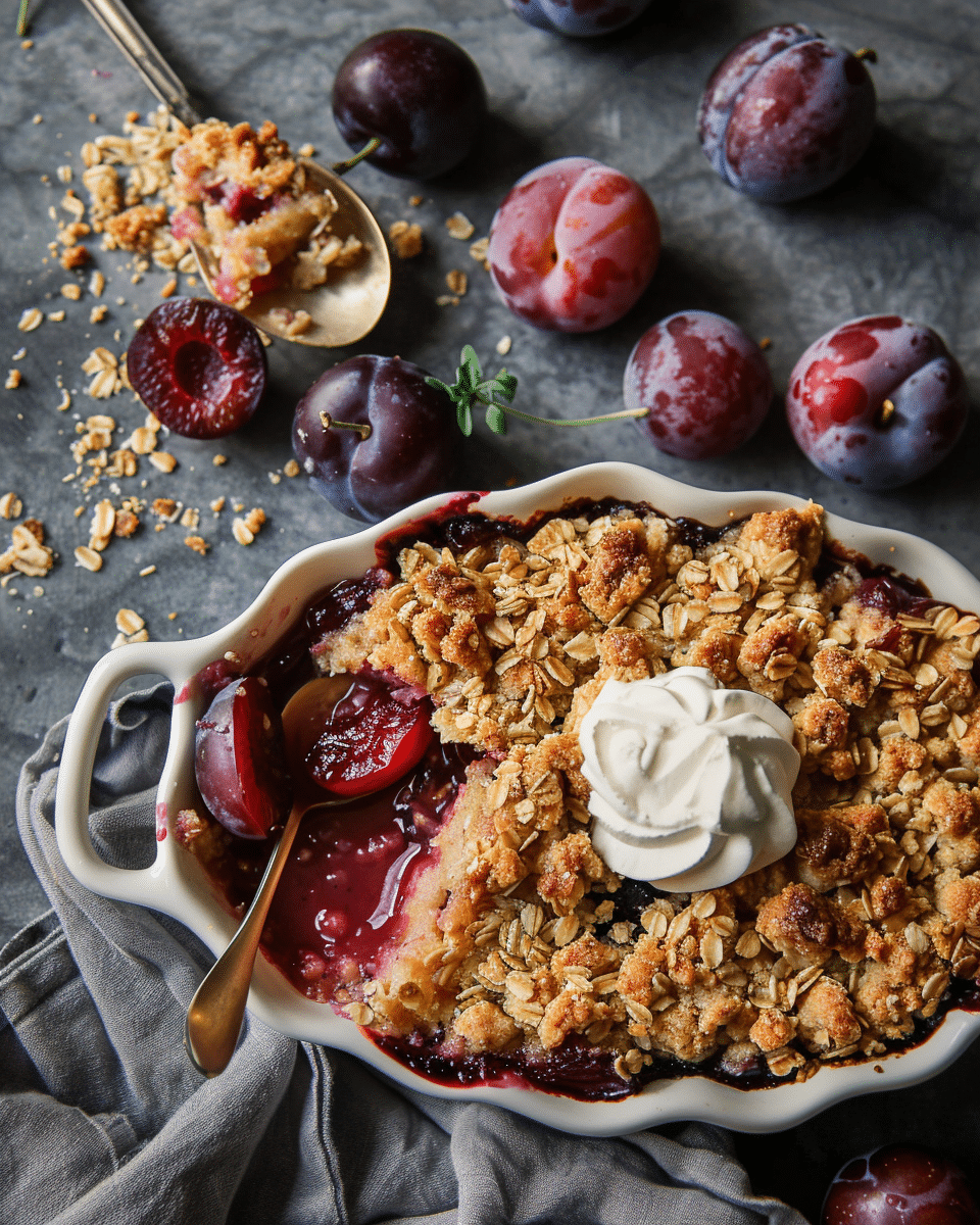 Healthy Plum Crisp