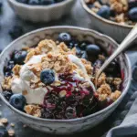 Healthy Blueberry Crisp