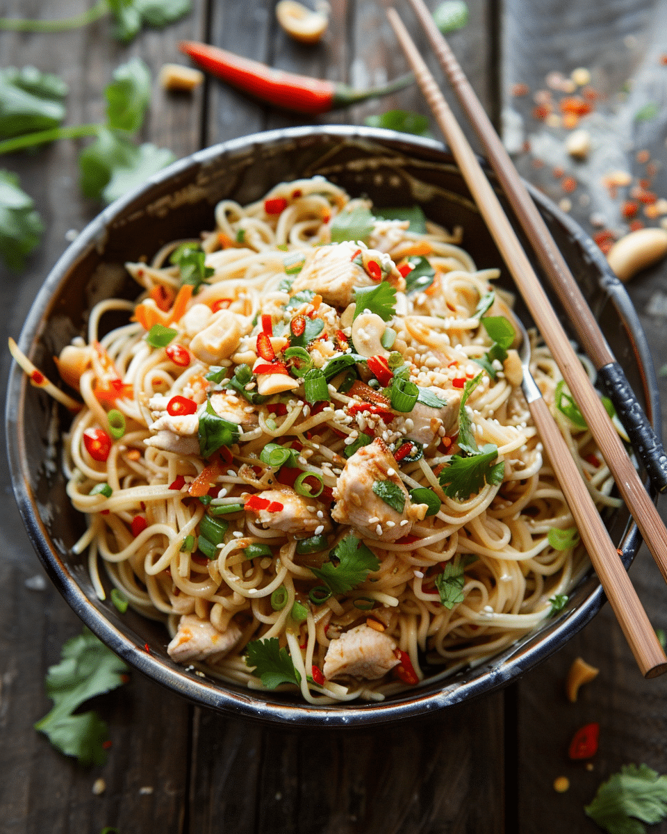 Slow Cooker Asian Zing Chicken Noodles