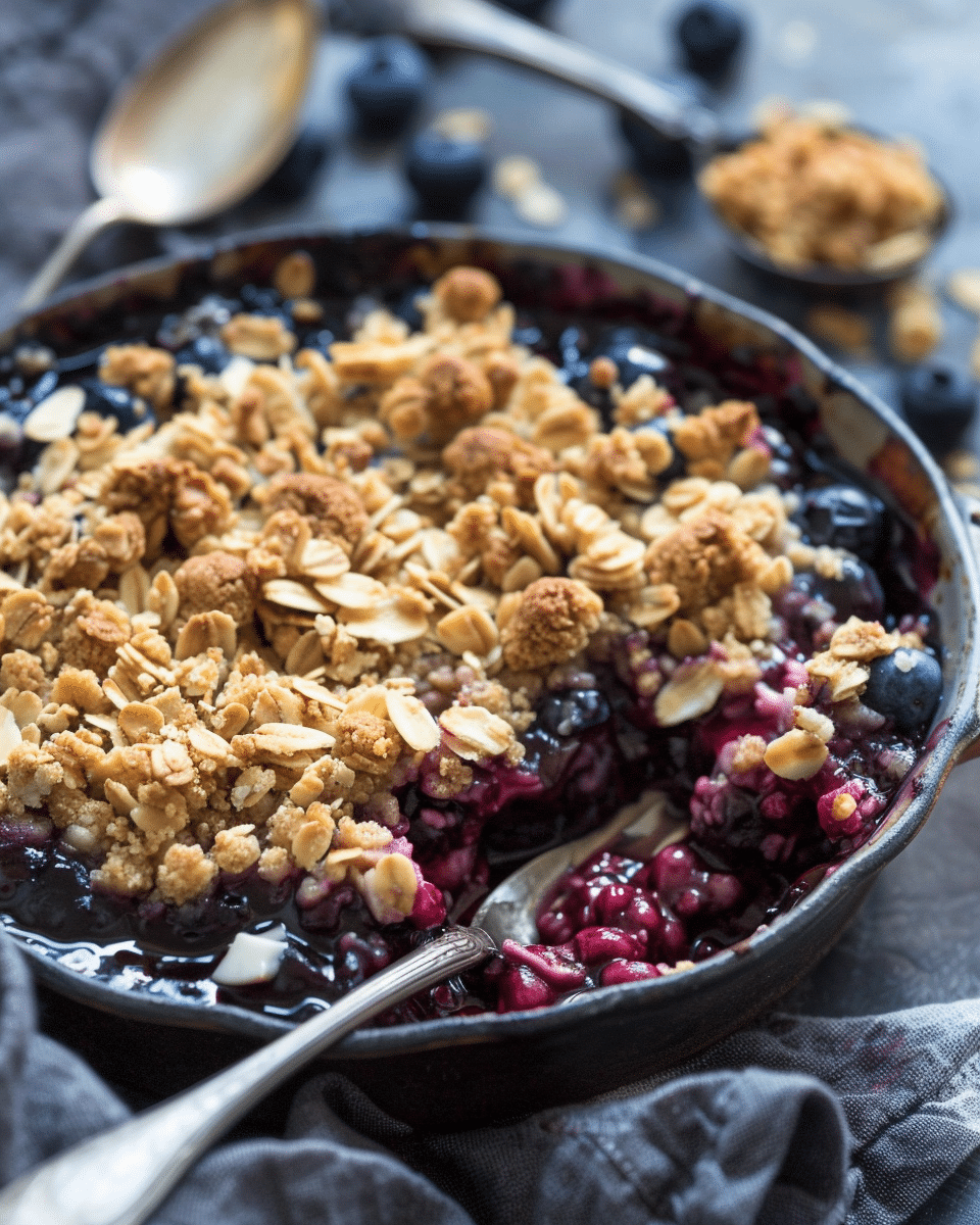 Healthy Blueberry Crisp