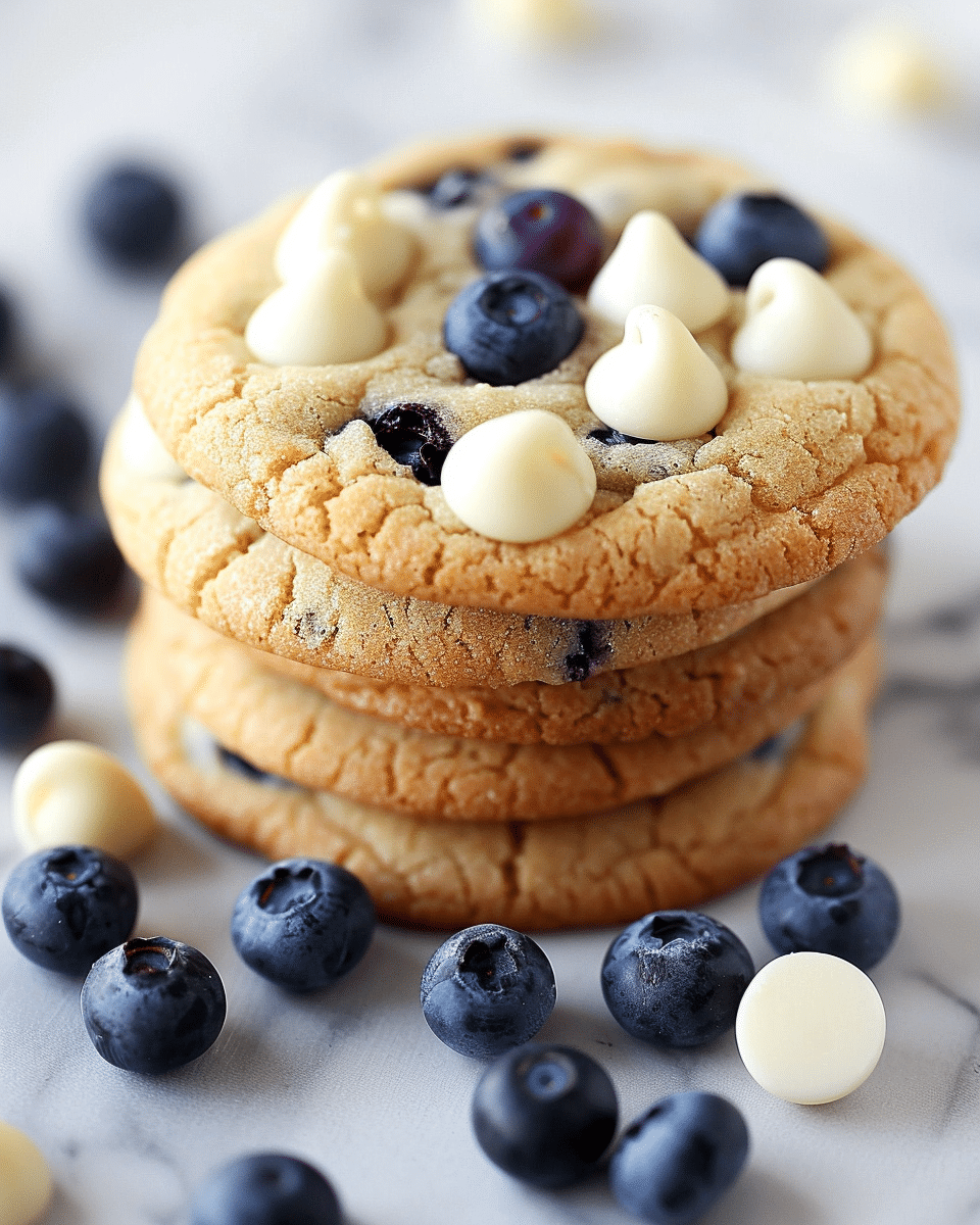 Blueberry White Chocolate Chip Cookies
