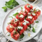 Fresh Watermelon Feta Mint Skewers Recipe Easy 5-Minute Honey Drizzle Appetizer