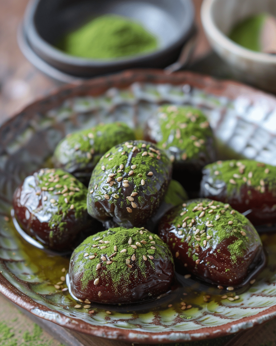 Matcha Stuffed Dates