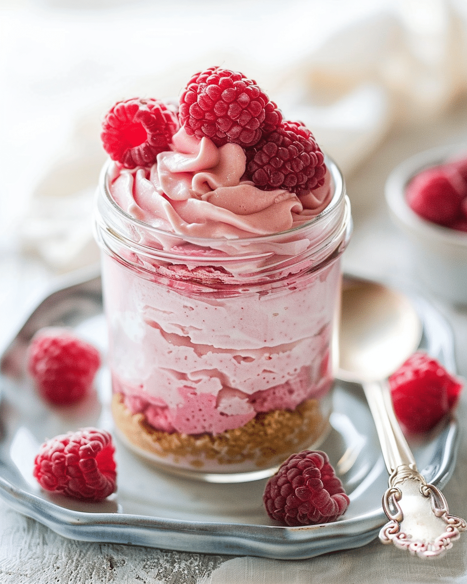 Raspberry Cheesecake Jars