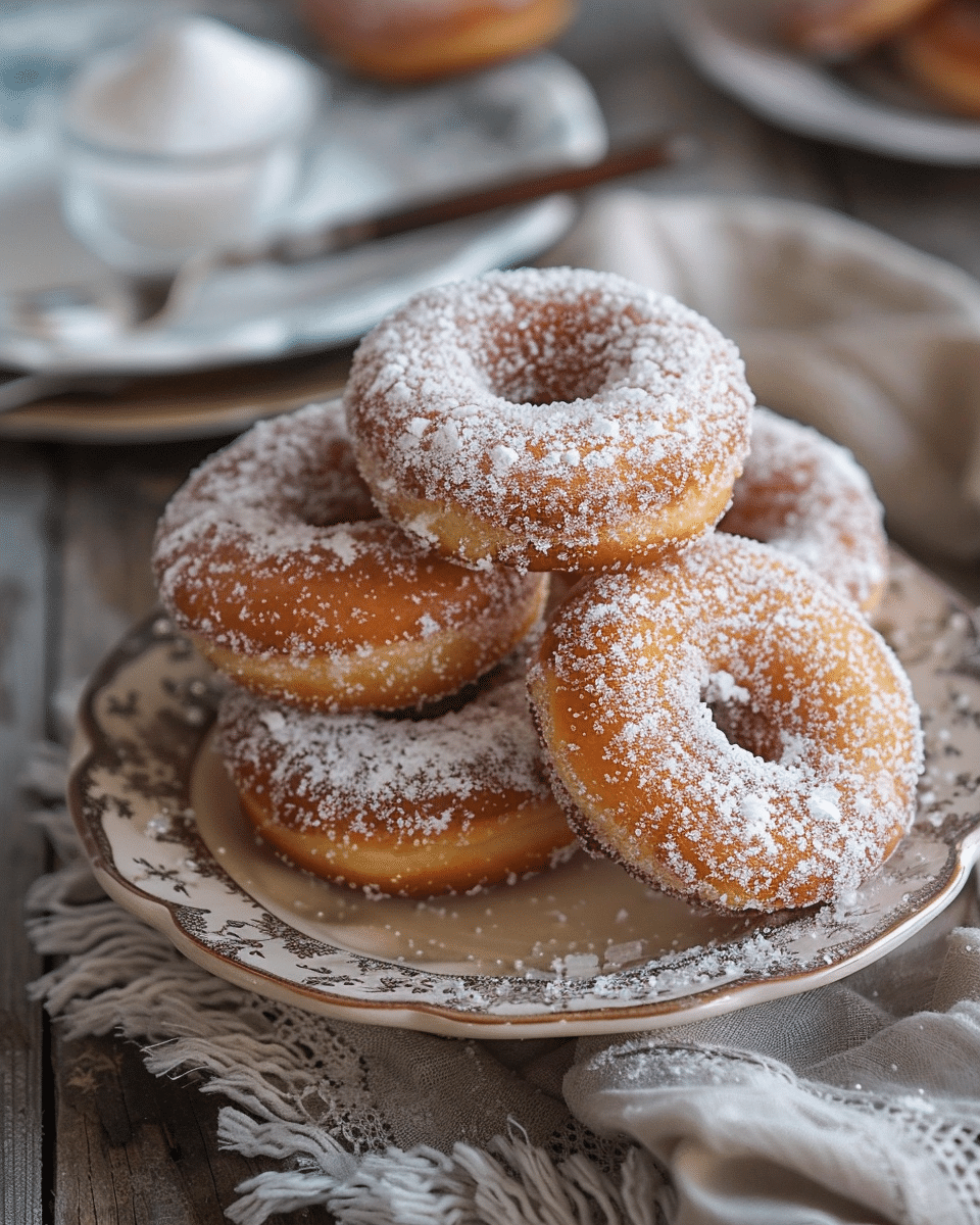 Mini Powdered Sugar Donuts