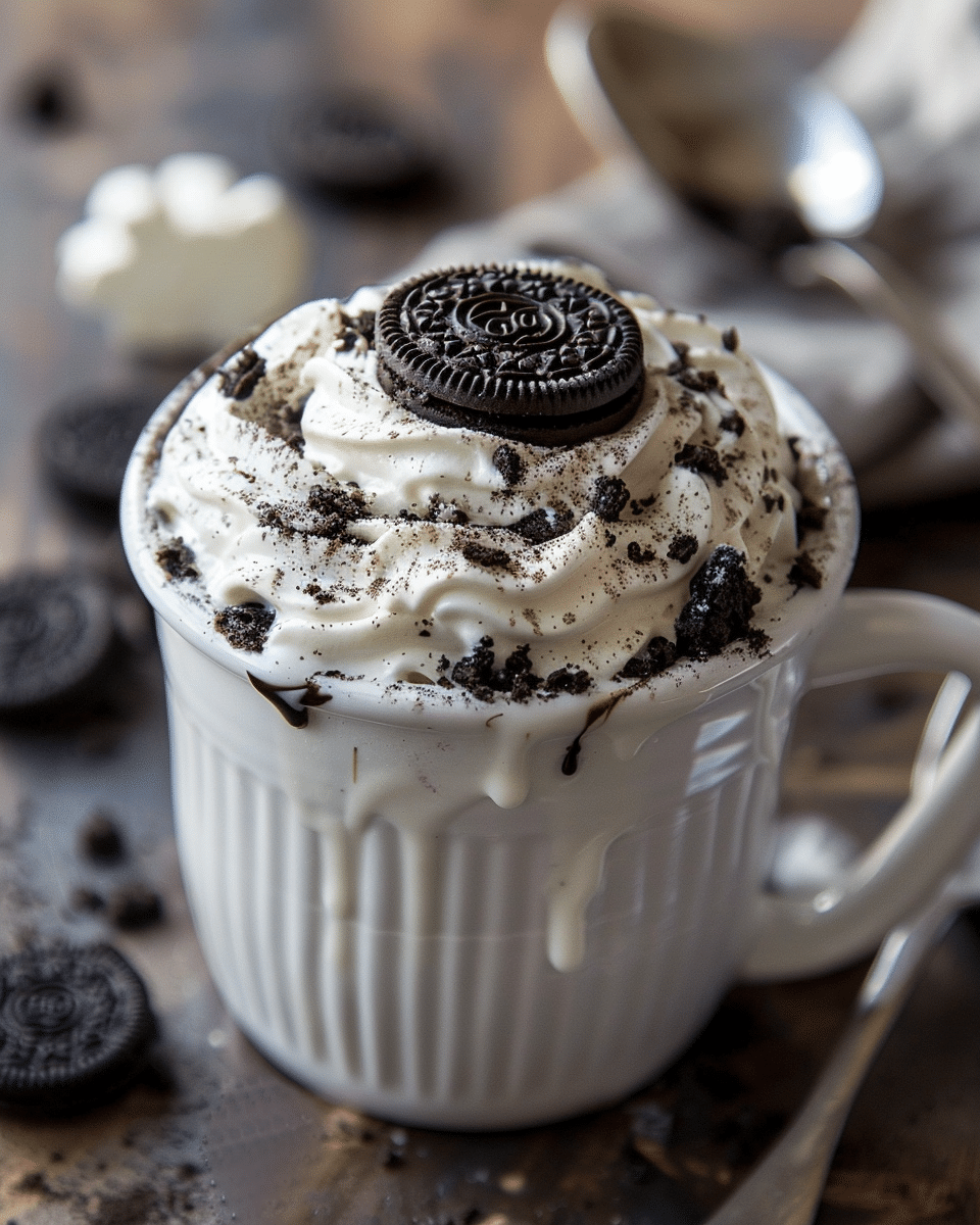 1-Minute Oreo Mug Cake Recipe (Only 2 Ingredients)