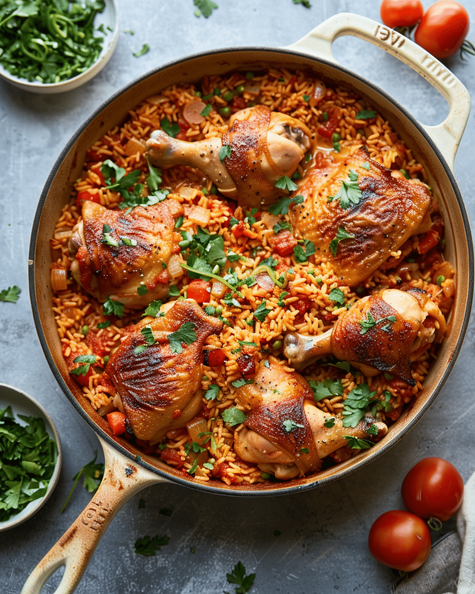 One Pot Spanish Chicken and Rice