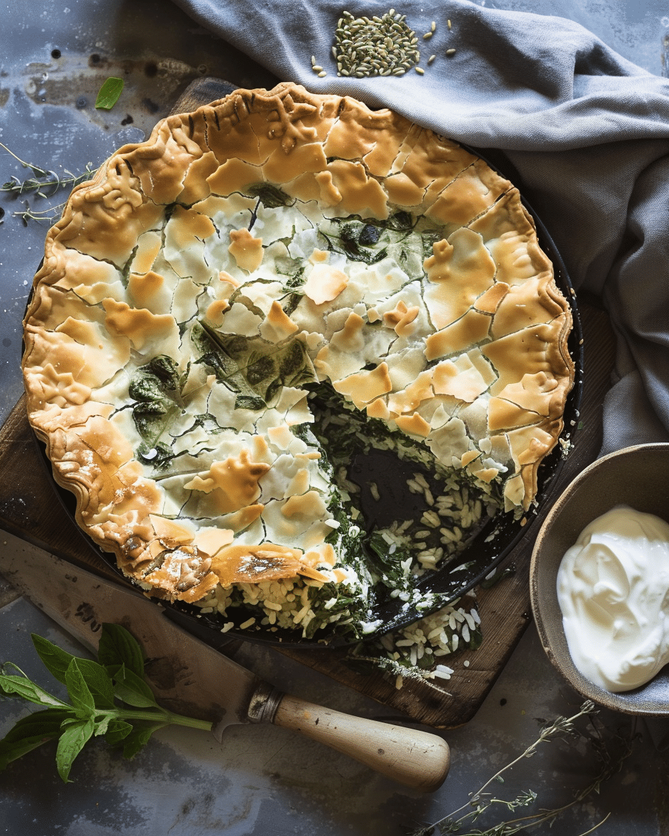 Greek Spinach & Rice Pie