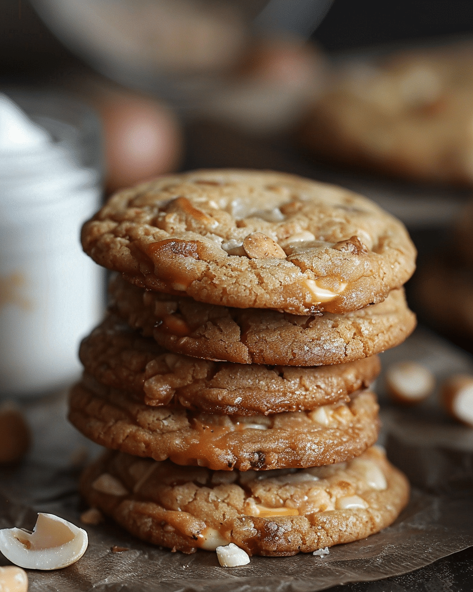White Chocolate Caramel Healthy Cookies
