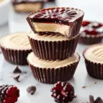 White Chocolate Peanut Butter and Jam Cups