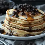 Chocolate Chip Protein Healthy Pancakes