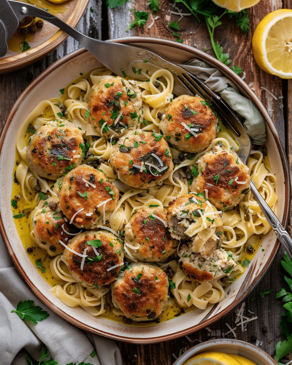 Chicken Piccata Meatballs