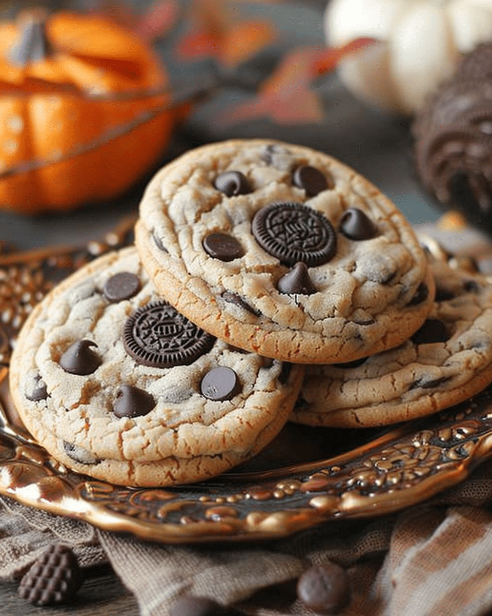 Halloween Oreo Chocolate Chip Cookies