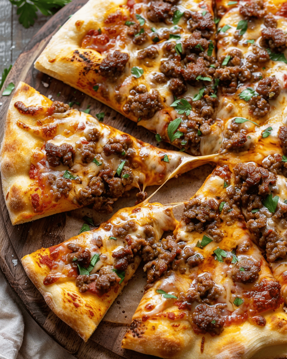 Ground Beef Pizza