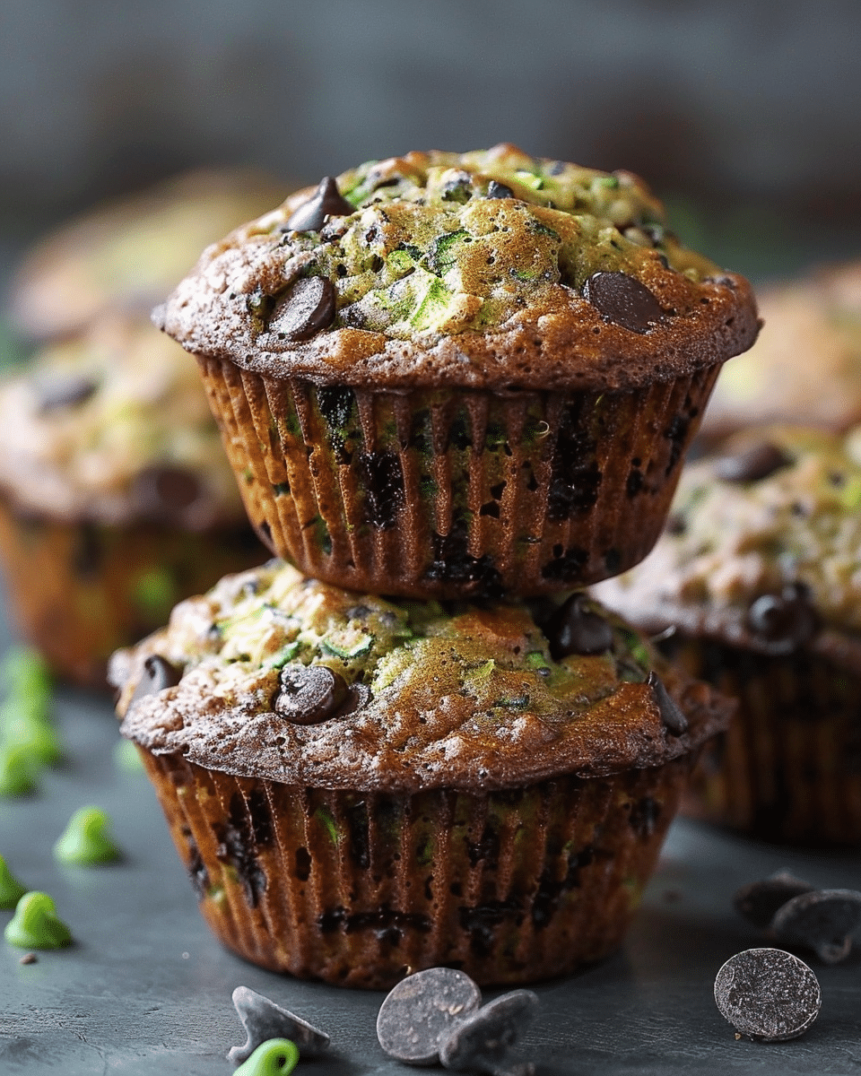 Zucchini Muffins with Chocolate Chips